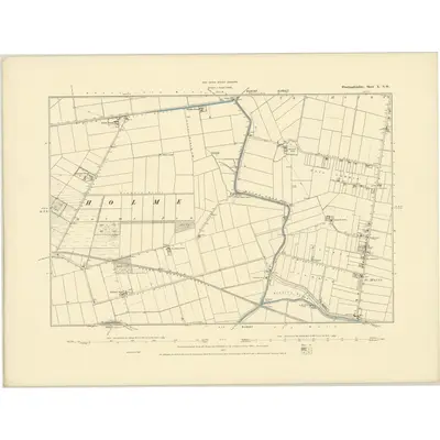 1887 Map of Huntingdonshire X.NW, 1888 Print