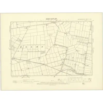 1900 Map of Huntingdonshire X.NW, 1902 Print