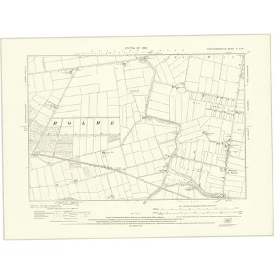 1924 Map of Huntingdonshire X.NW, 1926 Print