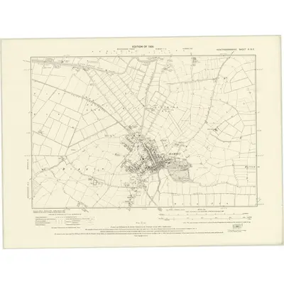 1924 Map of Huntingdonshire X.SE, 1926 Print