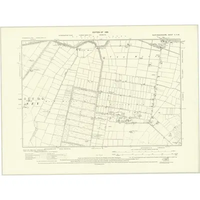 1924 Map of Huntingdonshire X.SW, 1926 Print