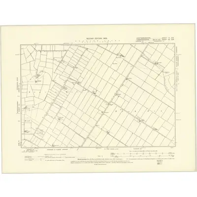 1900 Map of Huntingdonshire XI.SW, 1902 Print