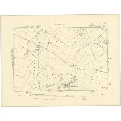 1885 Map of Huntingdonshire XII.SE, 1887 Print