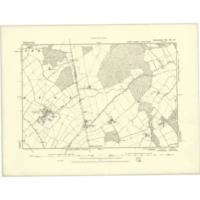 1887 Map of Huntingdonshire XIII.SE, 1888 Print