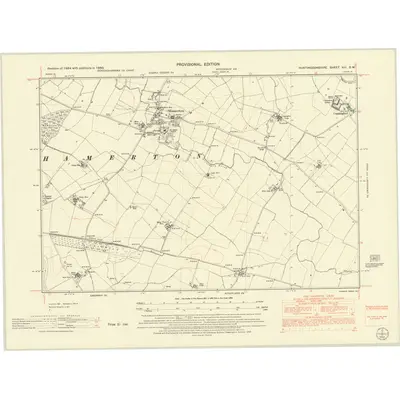 1950 Map of Huntingdonshire XIII.SW, 1952 Print