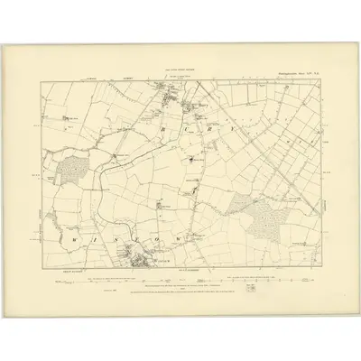 1887 Map of Huntingdonshire XIV.NE