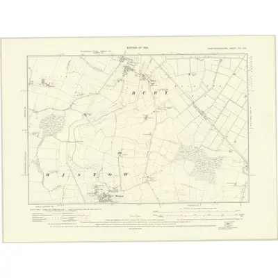 1924 Map of Huntingdonshire XIV.NE, 1926 Print