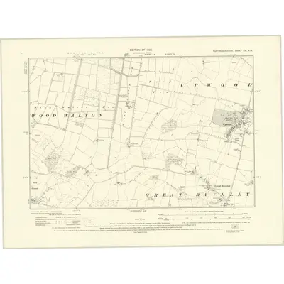 1924 Map of Huntingdonshire XIV.NW, 1926 Print
