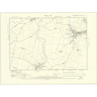 1924 Map of Huntingdonshire XIV.SE, 1927 Print