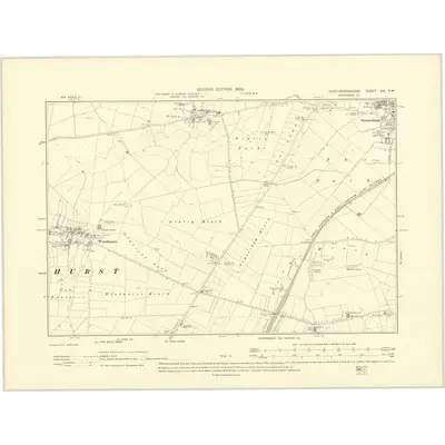 1900 Map of Huntingdonshire XIX.NW, 1902 Print