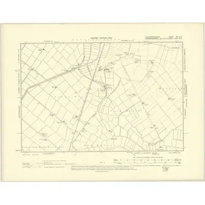 1900 Map of Huntingdonshire XV.NE, 1902 Print