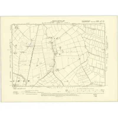 1900 Map of Huntingdonshire XV.SE, 1902 Print