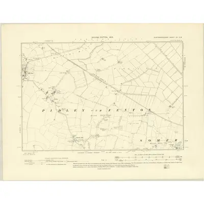 1900 Map of Huntingdonshire XV.SW, 1902 Print