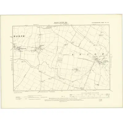 1899 Map of Huntingdonshire XVI.NE, 1902 Print