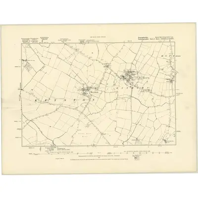 1884 Map of Huntingdonshire XVI.NW & XVIA.NE, 1887 Print