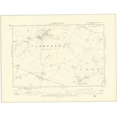 1900 Map of Huntingdonshire XVI.SE, 1902 Print