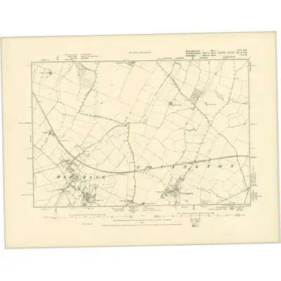 1884 Map of Huntingdonshire XVI.SW, 1887 Print