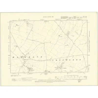 1899 Map of Huntingdonshire XVI.SW, 1902 Print