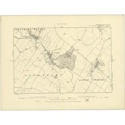 1887 Map of Huntingdonshire XVII.NE