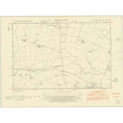 1950 Map of Huntingdonshire XVII.SE, 1952 Print