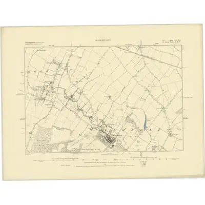 1882 Map of Huntingdonshire XX.NE, 1886 Print