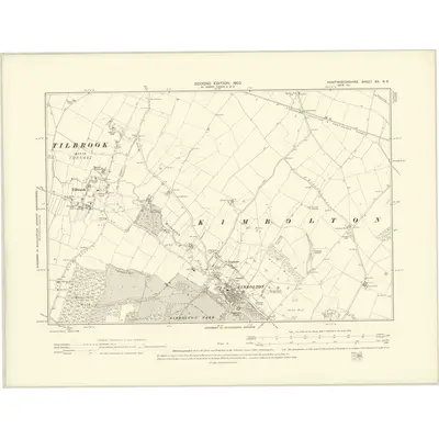 1900 Map of Huntingdonshire XX.NE, 1902 Print