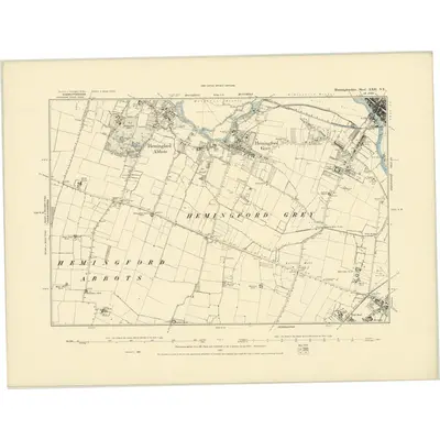 1887 Map of Huntingdonshire XXII.NE
