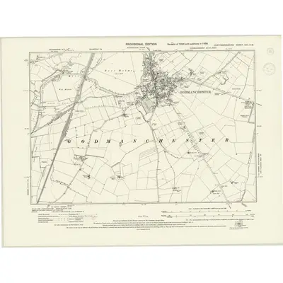 1938 Map of Huntingdonshire XXII.NW, 1944 Print