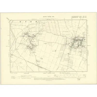 1900 Map of Huntingdonshire XXIII.NE, 1903 Print
