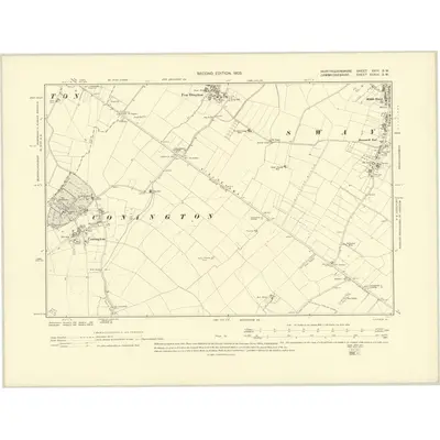 1900 Map of Huntingdonshire XXIII.SW, 1903 Print