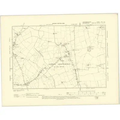 1900 Map of Huntingdonshire XXIV.NE, 1902 Print
