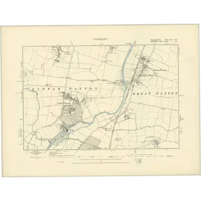1882 Map of Huntingdonshire XXV.NE, 1887 Print