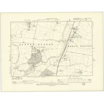 1900 Map of Huntingdonshire XXV.NE, 1902 Print
