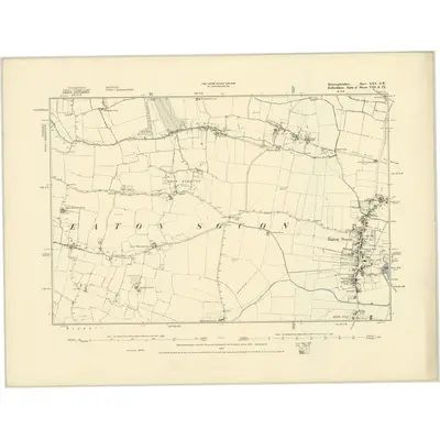 1882 Map of Huntingdonshire XXV.SW, 1887 Print