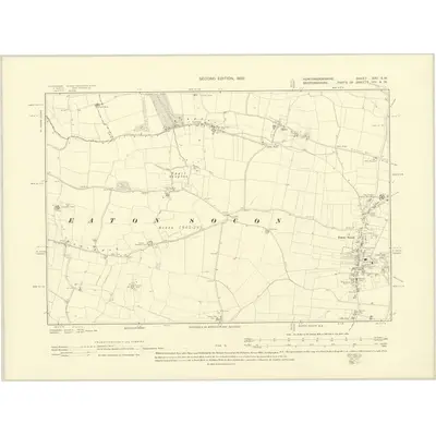1900 Map of Huntingdonshire XXV.SW, 1902 Print