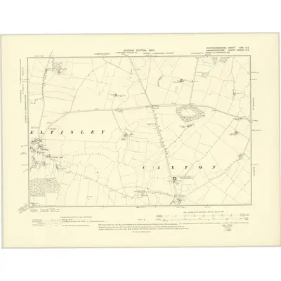 1900 Map of Huntingdonshire XXVI.SE, 1903 Print