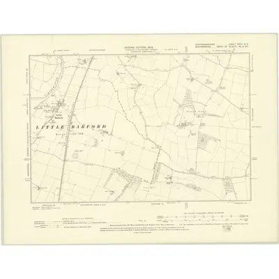 1900 Map of Huntingdonshire XXVII.NE, 1902 Print