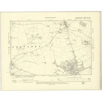 1900 Map of Huntingdonshire XXVIII.NE, 1903 Print
