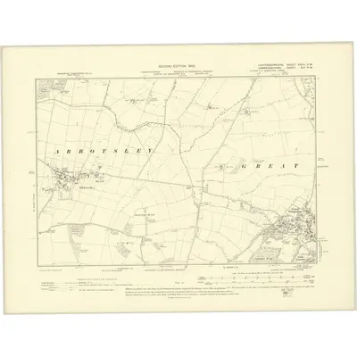 1900 Map of Huntingdonshire XXVIII.NW, 1902 Print