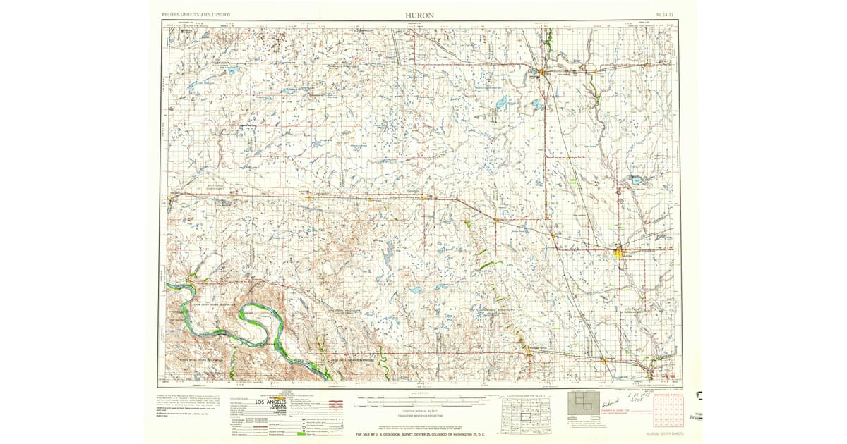1950s Maps of Riverside Hutterite - Huron Beadle County Sd Usgs Topo 1953 P1959 Og 1200x630 