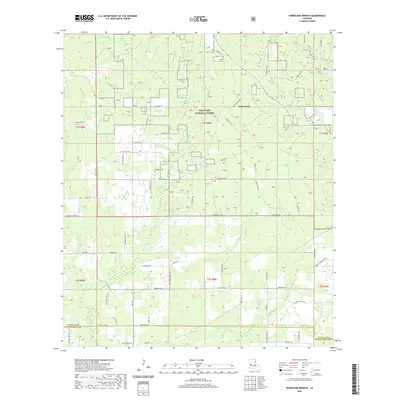 2020 Map of Hurricane Branch, 2020 Print