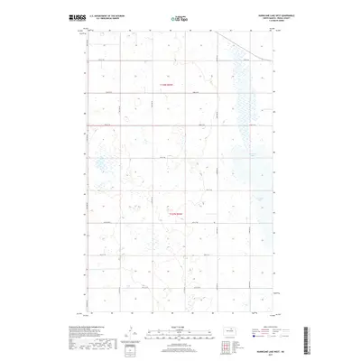 2017 Map of Hurricane Lake West, 2017 Print