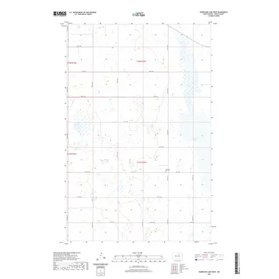 2020 Map of Hurricane Lake West, 2020 Print