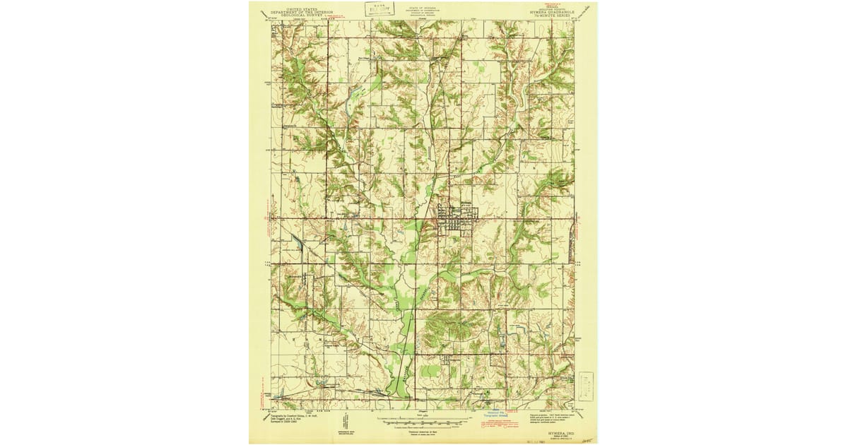 1940s Maps of Hymera IN Pastmaps - Hymera Sullivan County In Usgs Topo 1943 Og 1200x630 