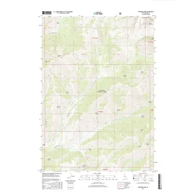 2017 Map of Hyndman Peak, 2017 Print