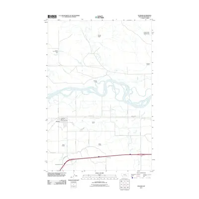 2011 Map of Hysham, 2011 Print