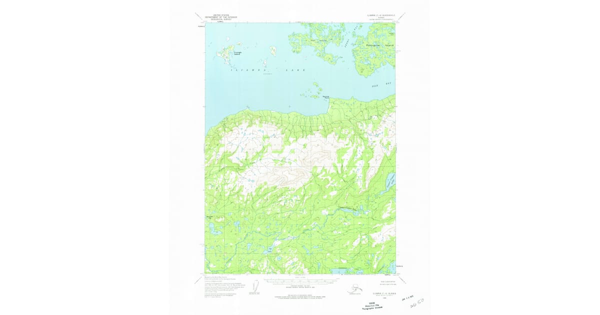 1954 Map of Iliamna C-4, Lake and Peninsula Borough, AK — High-Res ...