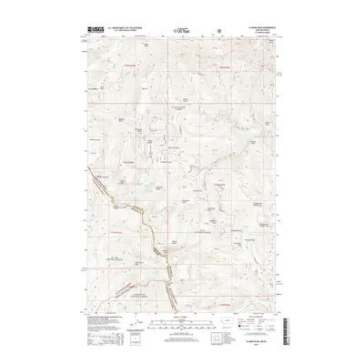 2014 Map of Illinois Peak, 2014 Print