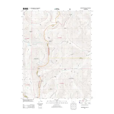 2013 Map of Independence Pass, 2013 Print