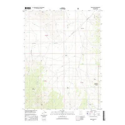 2017 Map of Indian Peaks, 2017 Print